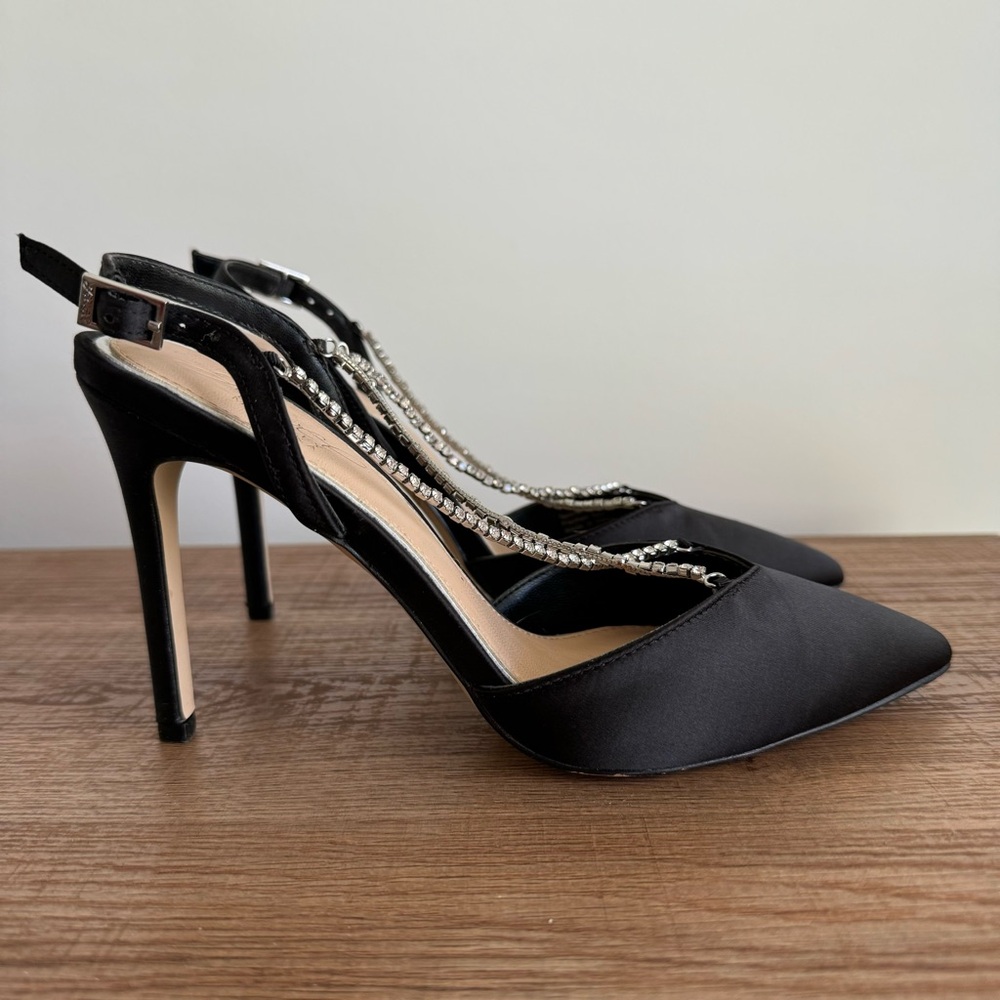 Jewel Badgley Mischka - Women’s Alegria Black Pointed Toe Stiletto size 5 - Picture 7 of 10